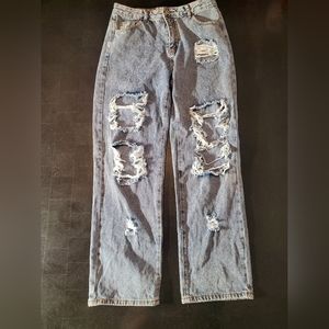 Women's Distressed Jeans size Large from Shein